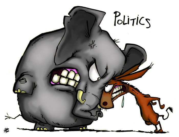 politics butting heads gradient